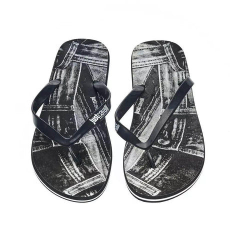 Just Cavalli Black EVA Men Sandal - Hilstor