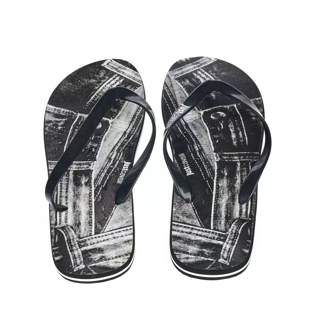 Just Cavalli Black EVA Men Sandal - Hilstor
