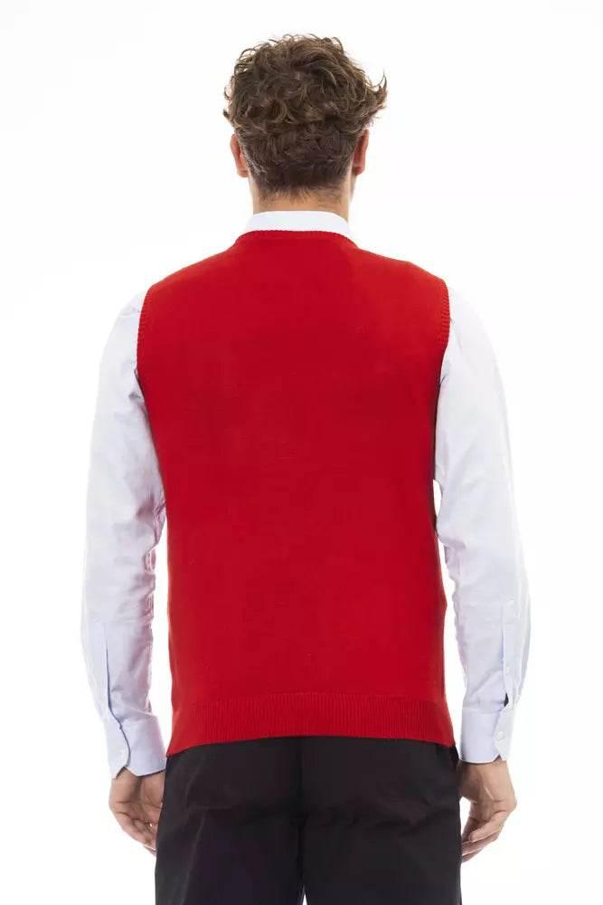 Alpha Studio Red Viscose Men's Jacket - Hilstor