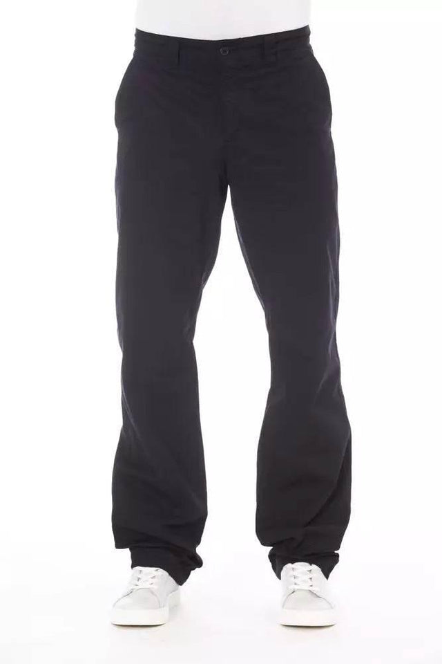 Alpha Studio Blue Cotton Men's Pant - Hilstor