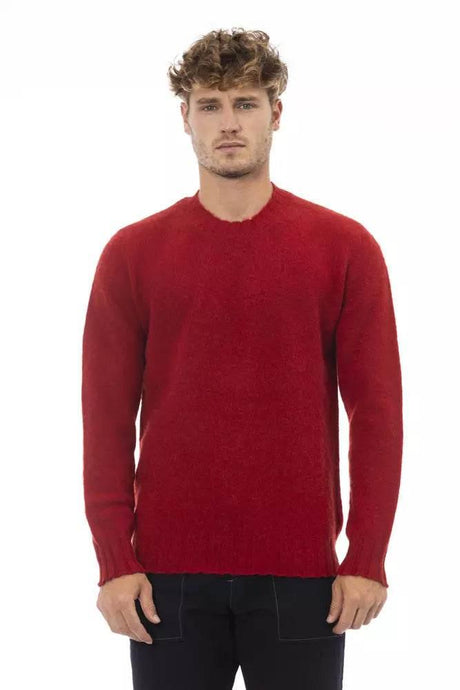 Alpha Studio Red Wool Men Sweater - Hilstor