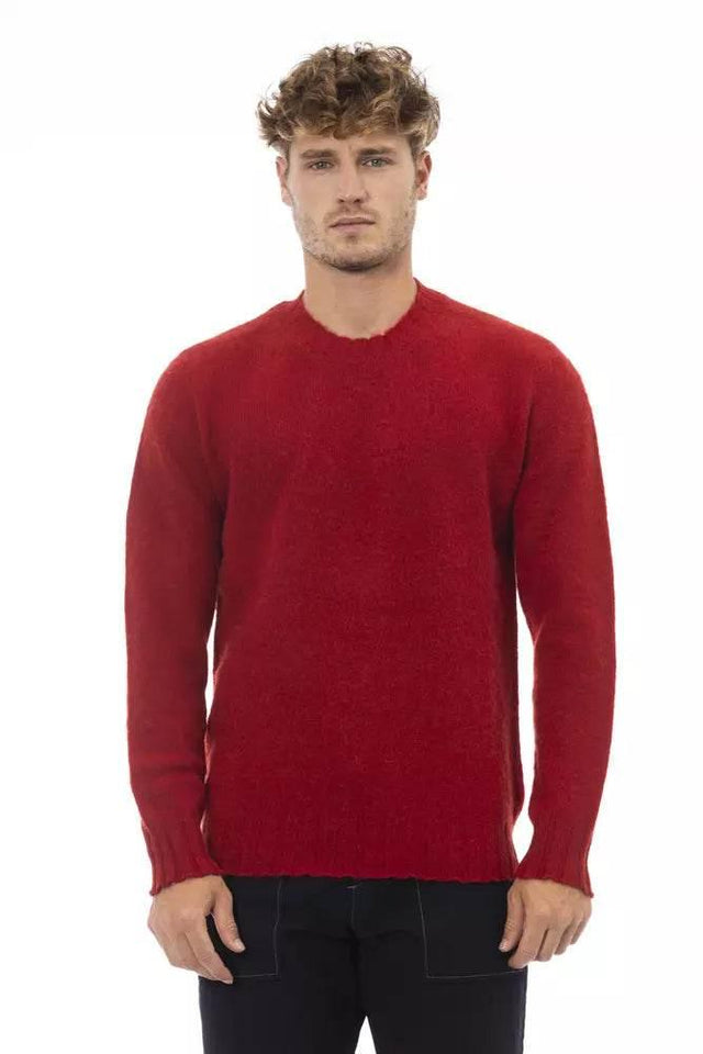 Alpha Studio Red Wool Men Sweater - Hilstor