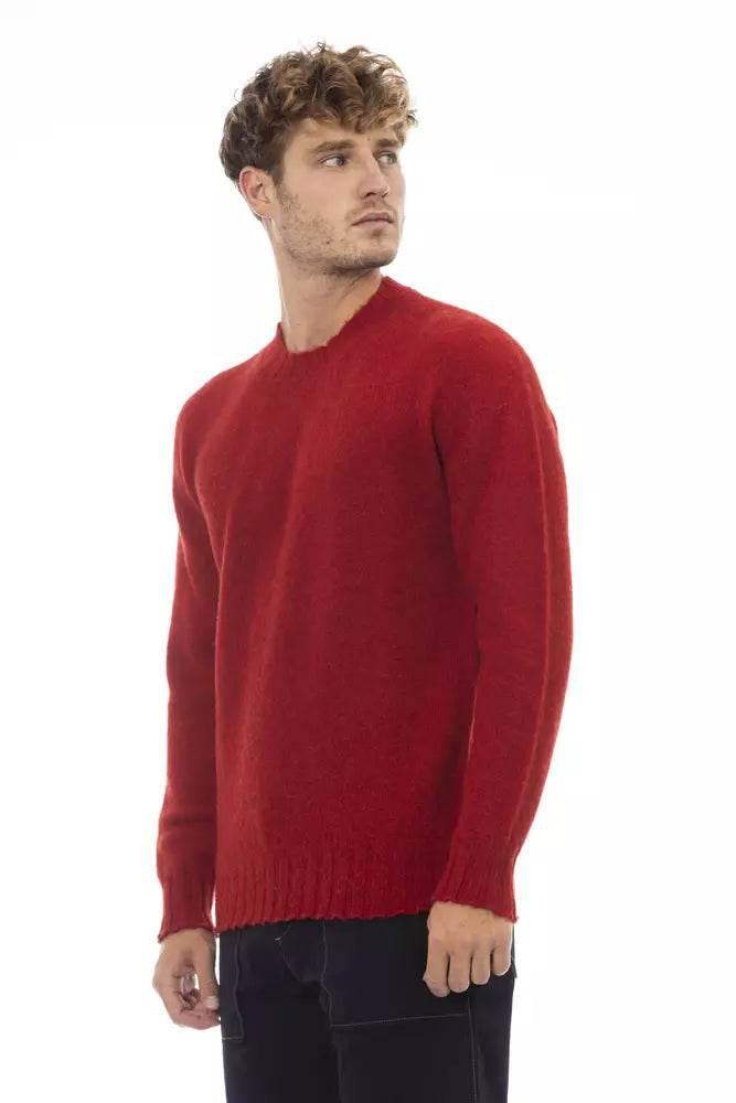 Alpha Studio Red Wool Men Sweater - Hilstor