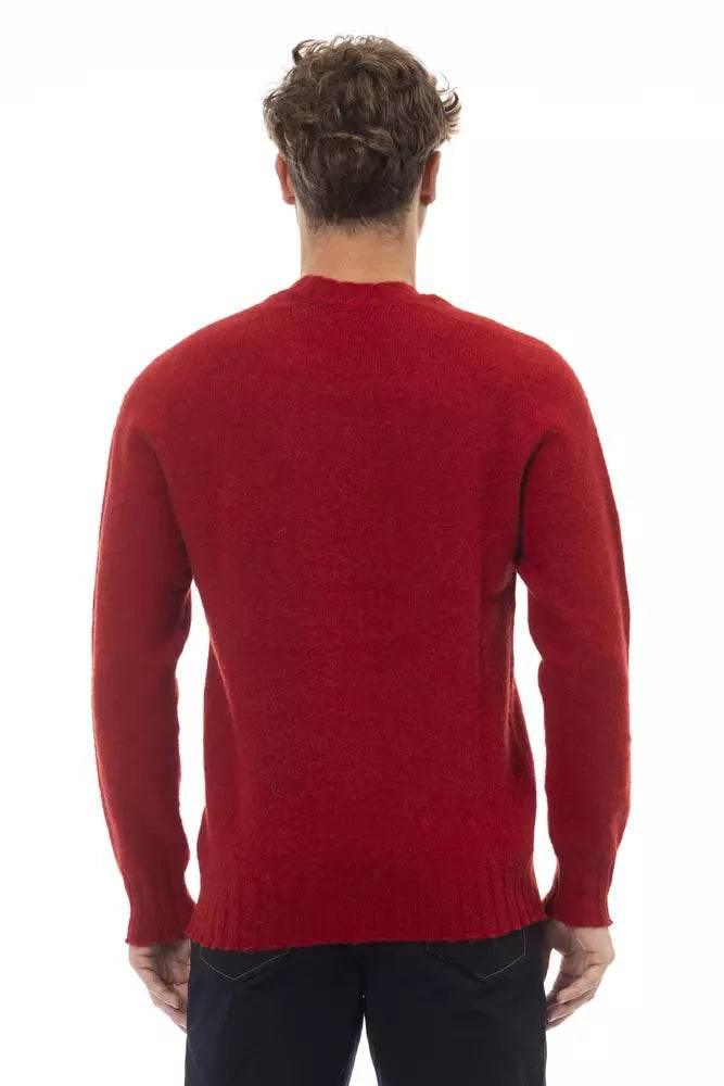 Alpha Studio Red Wool Men Sweater - Hilstor