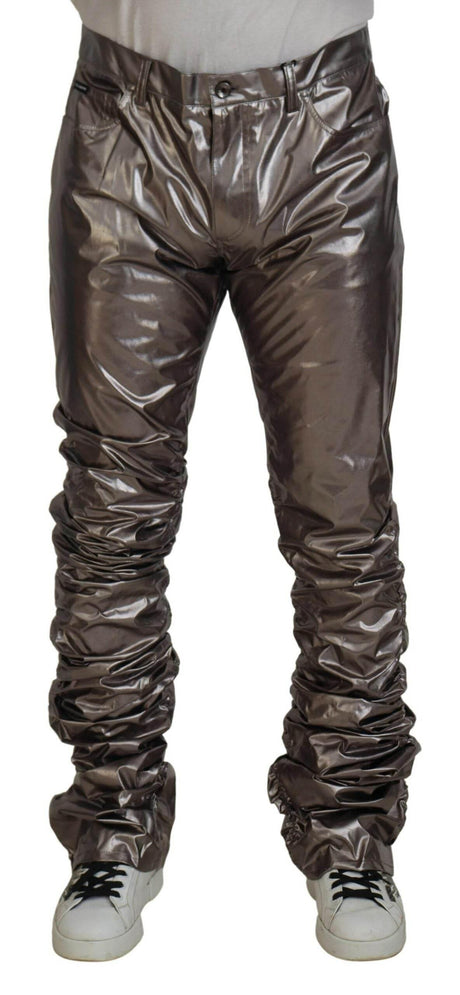 Dolce & Gabbana Metallic Silver Casual Pants - Hilstor