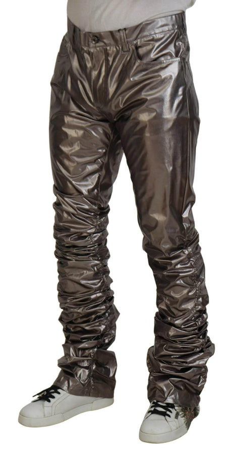 Dolce & Gabbana Metallic Silver Casual Pants - Hilstor