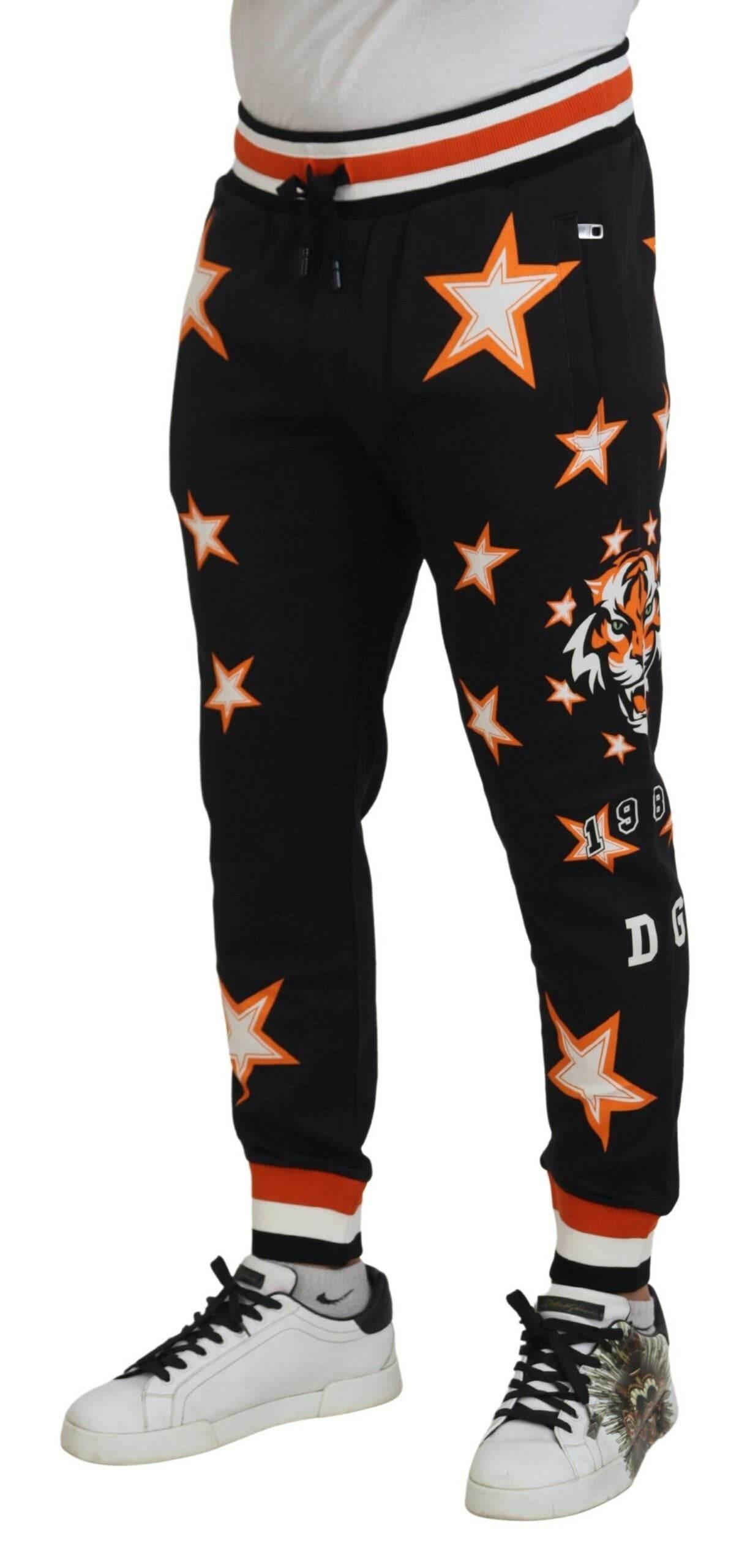 Dolce & Gabbana Elegant Black Star Casual Sweatpants - Hilstor