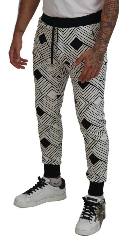 Dolce & Gabbana Elegant Monochrome Sport Sweatpants - Hilstor