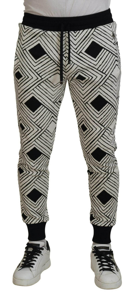 Dolce & Gabbana Elegant Monochrome Sport Sweatpants - Hilstor