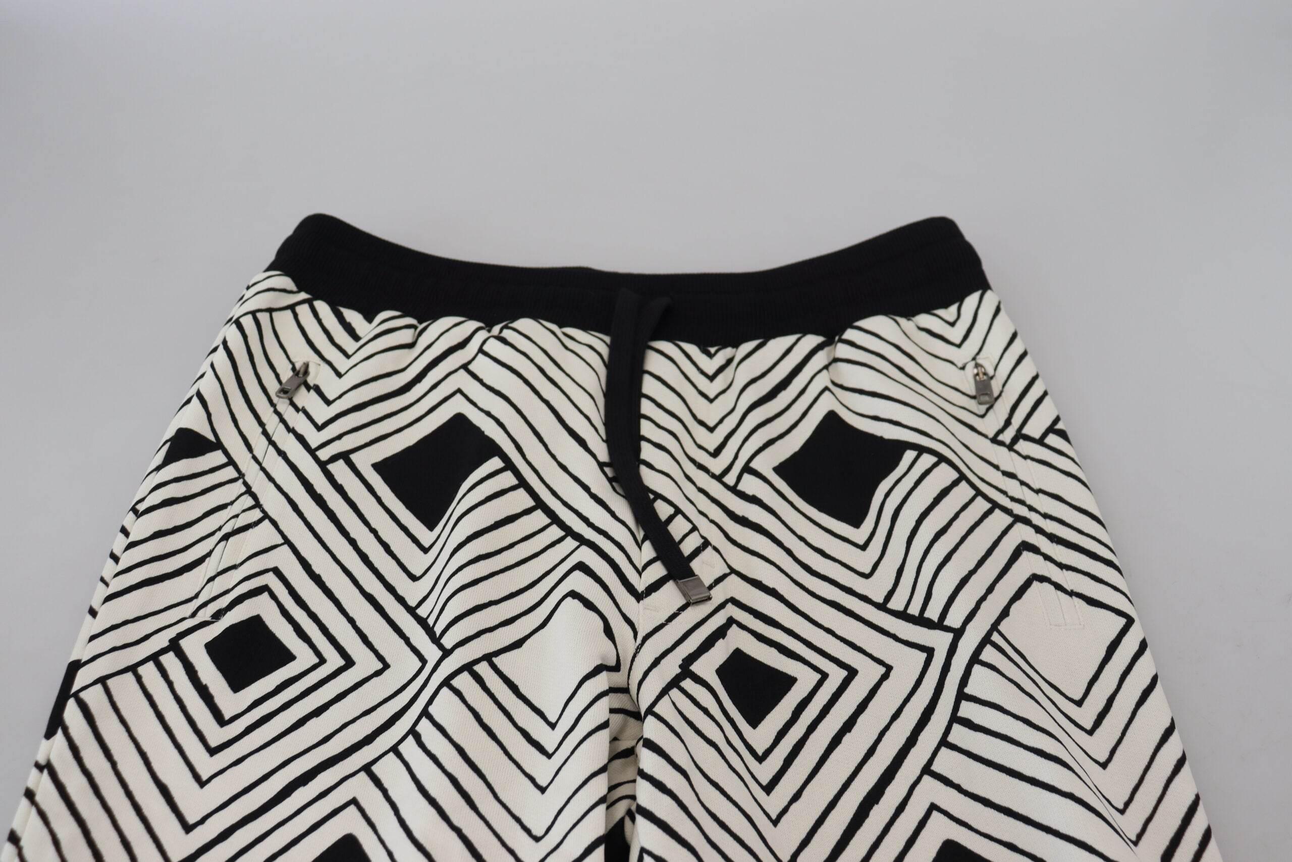 Dolce & Gabbana Elegant Monochrome Sport Sweatpants - Hilstor
