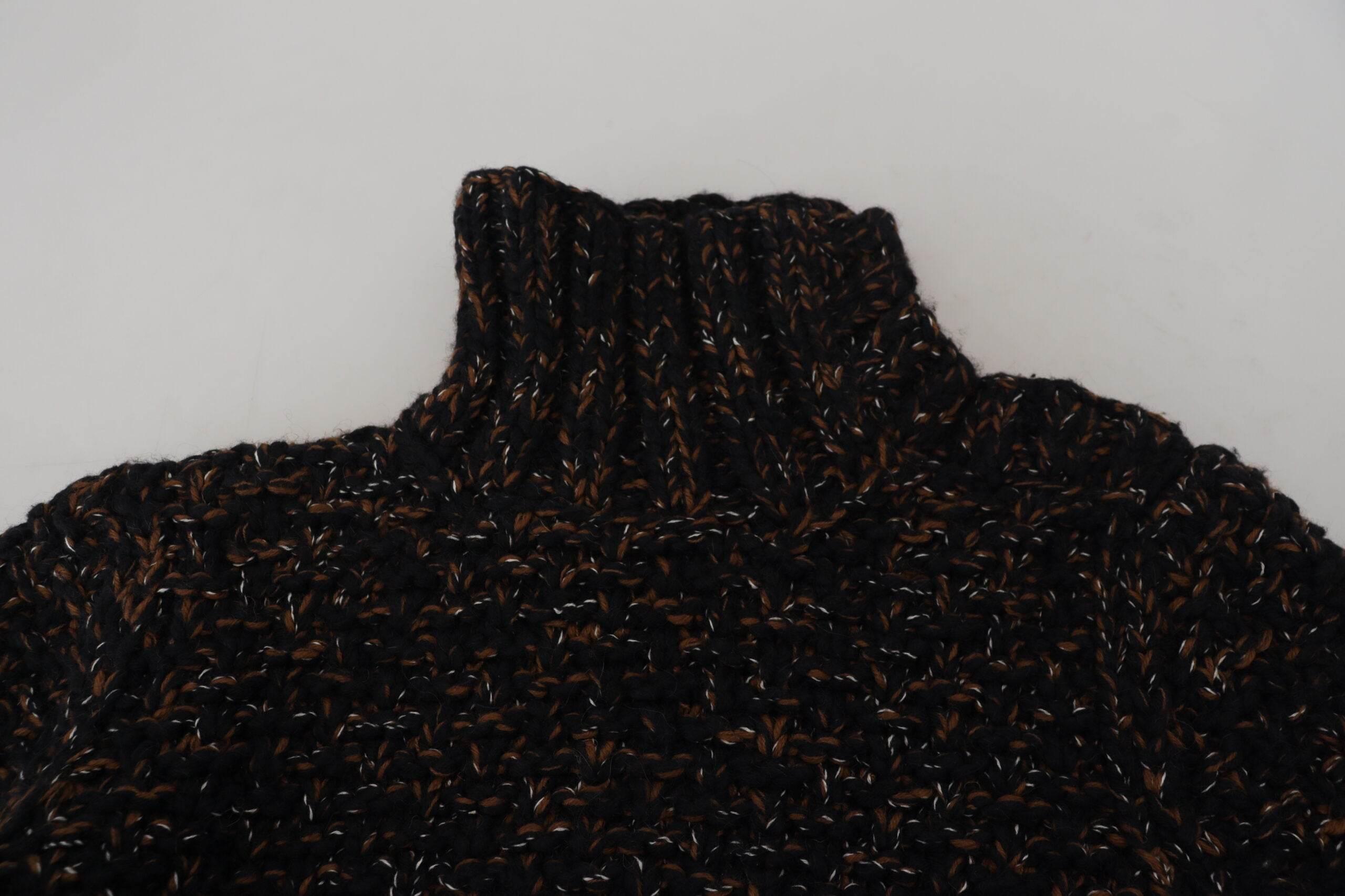 Dolce & Gabbana Brown Fatto A Mano Turtleneck Pullover Sweater - Hilstor