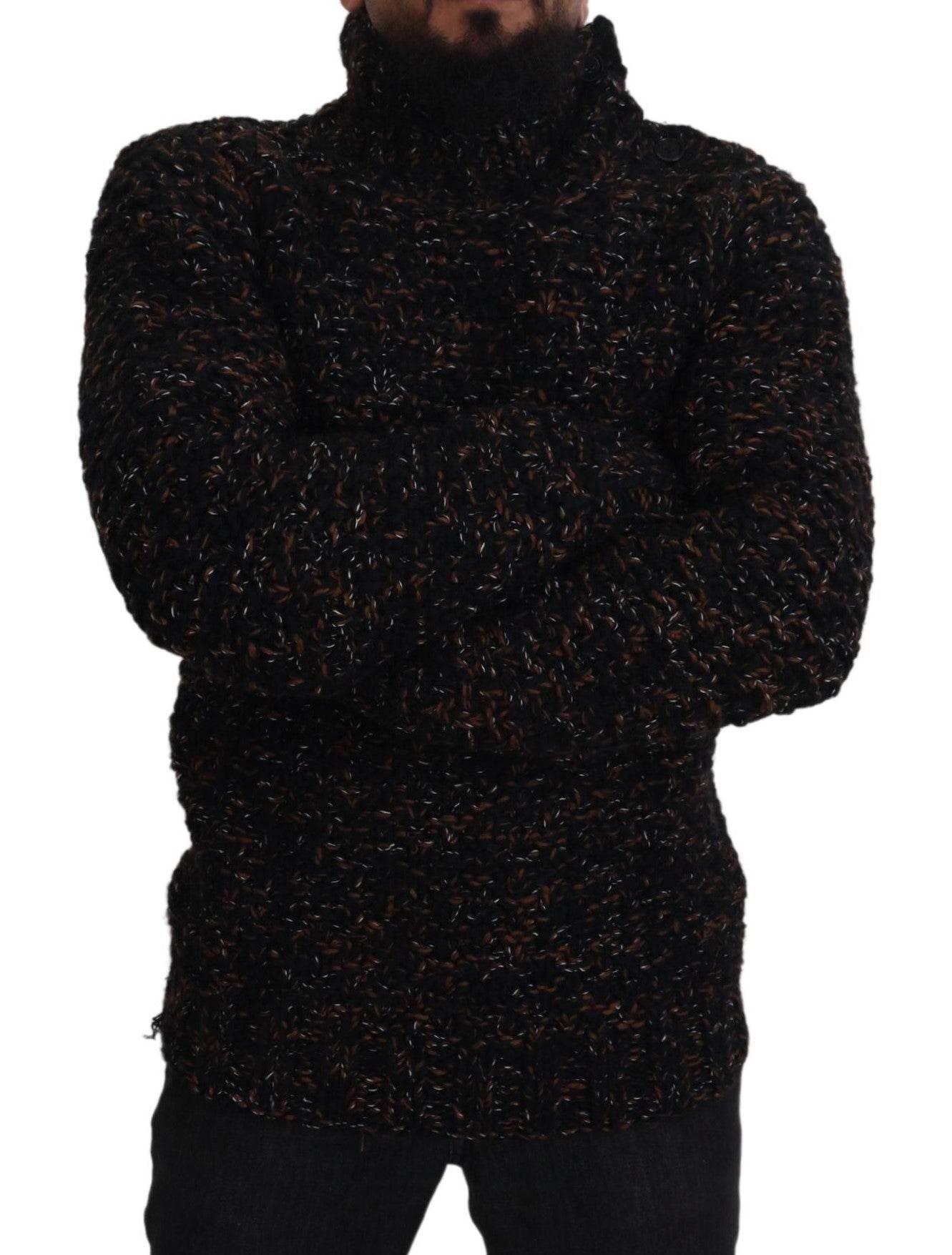 Dolce & Gabbana Brown Fatto A Mano Turtleneck Pullover Sweater - Hilstor