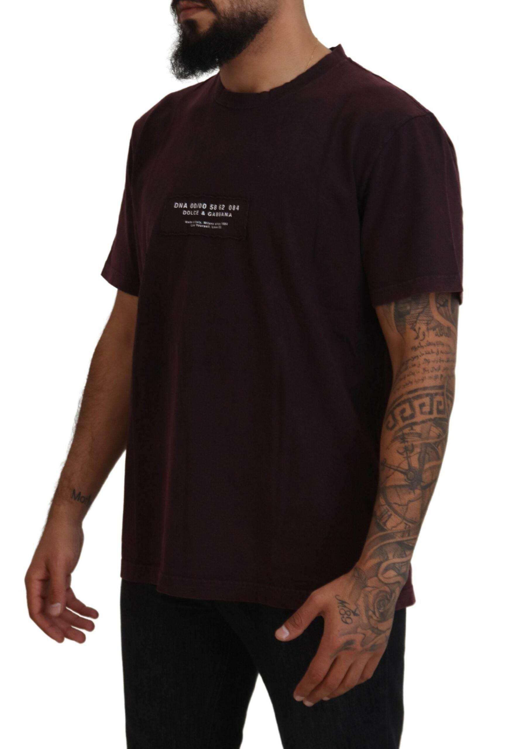 Dolce & Gabbana Bordeaux Crewneck Short Sleeve T-shirt - Hilstor