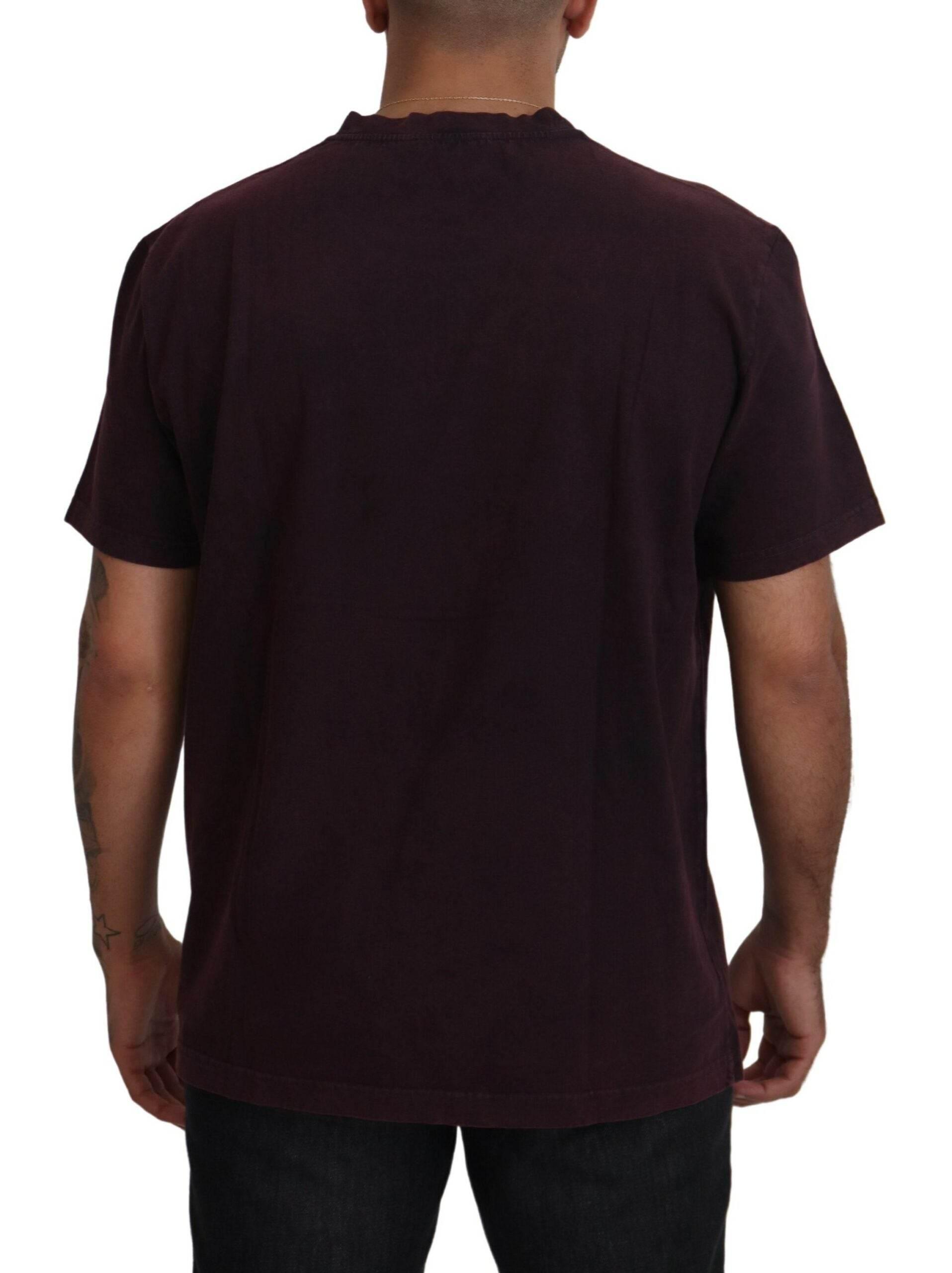 Dolce & Gabbana Bordeaux Crewneck Short Sleeve T-shirt - Hilstor