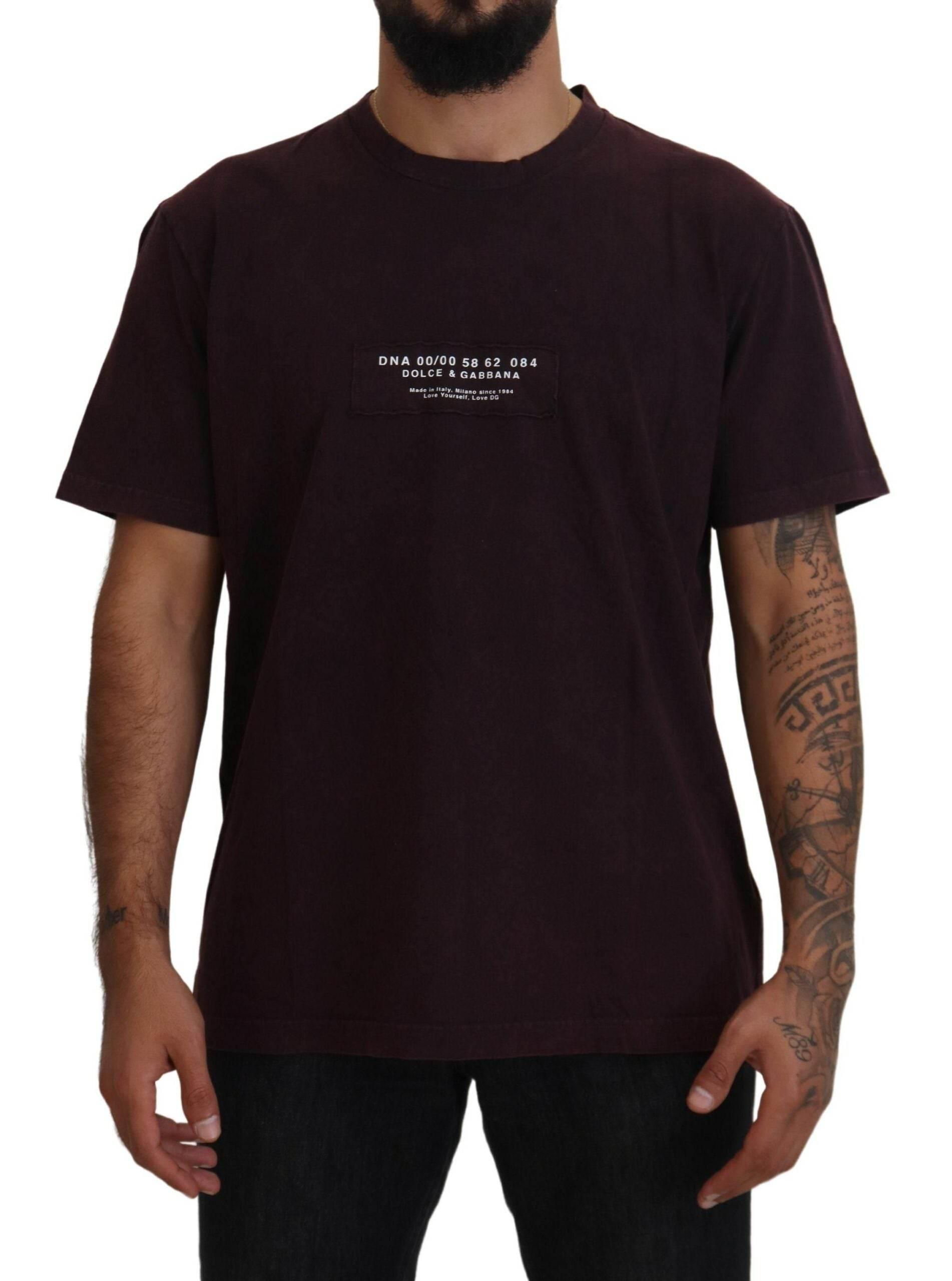 Dolce & Gabbana Bordeaux Crewneck Short Sleeve T-shirt - Hilstor