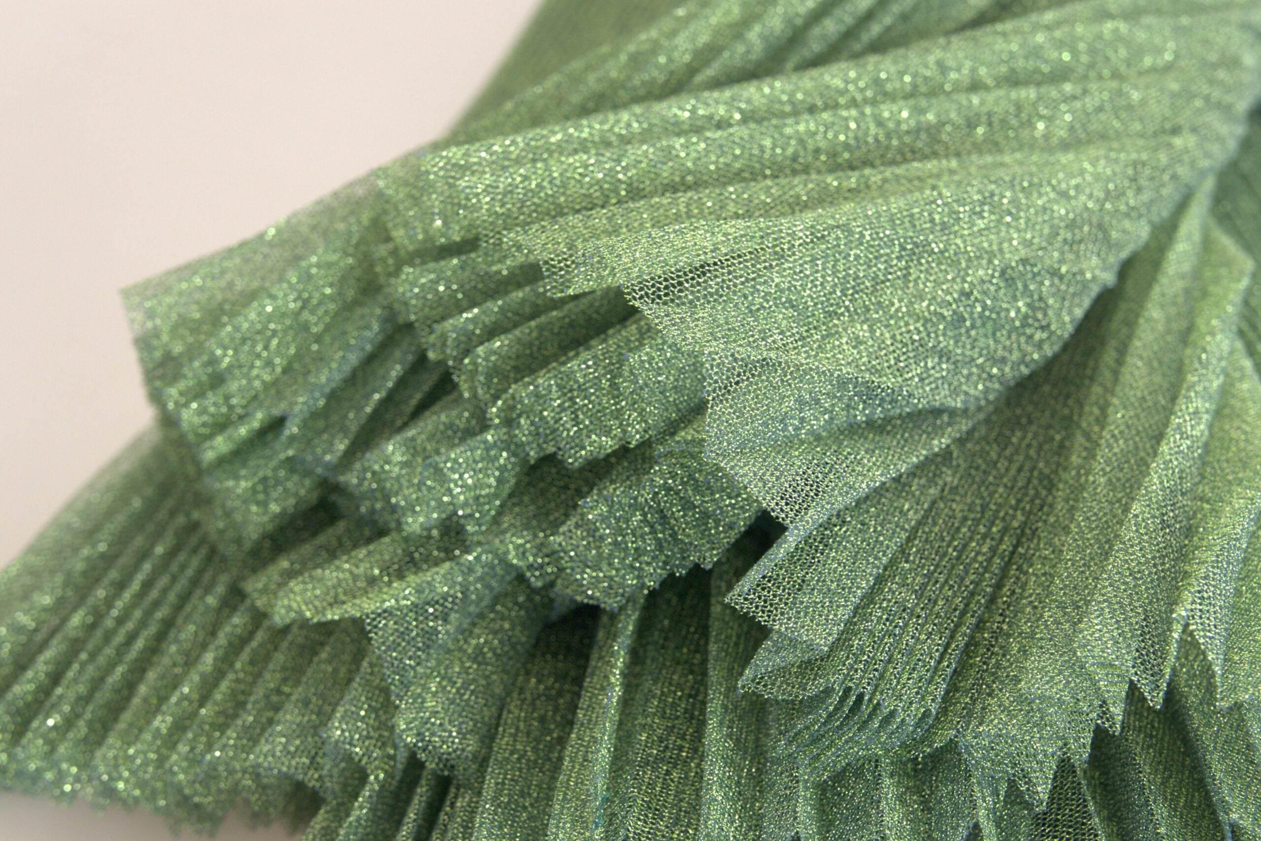 Dolce & Gabbana Enchanting Metallic Green Pleated A-Line Skirt - Hilstor