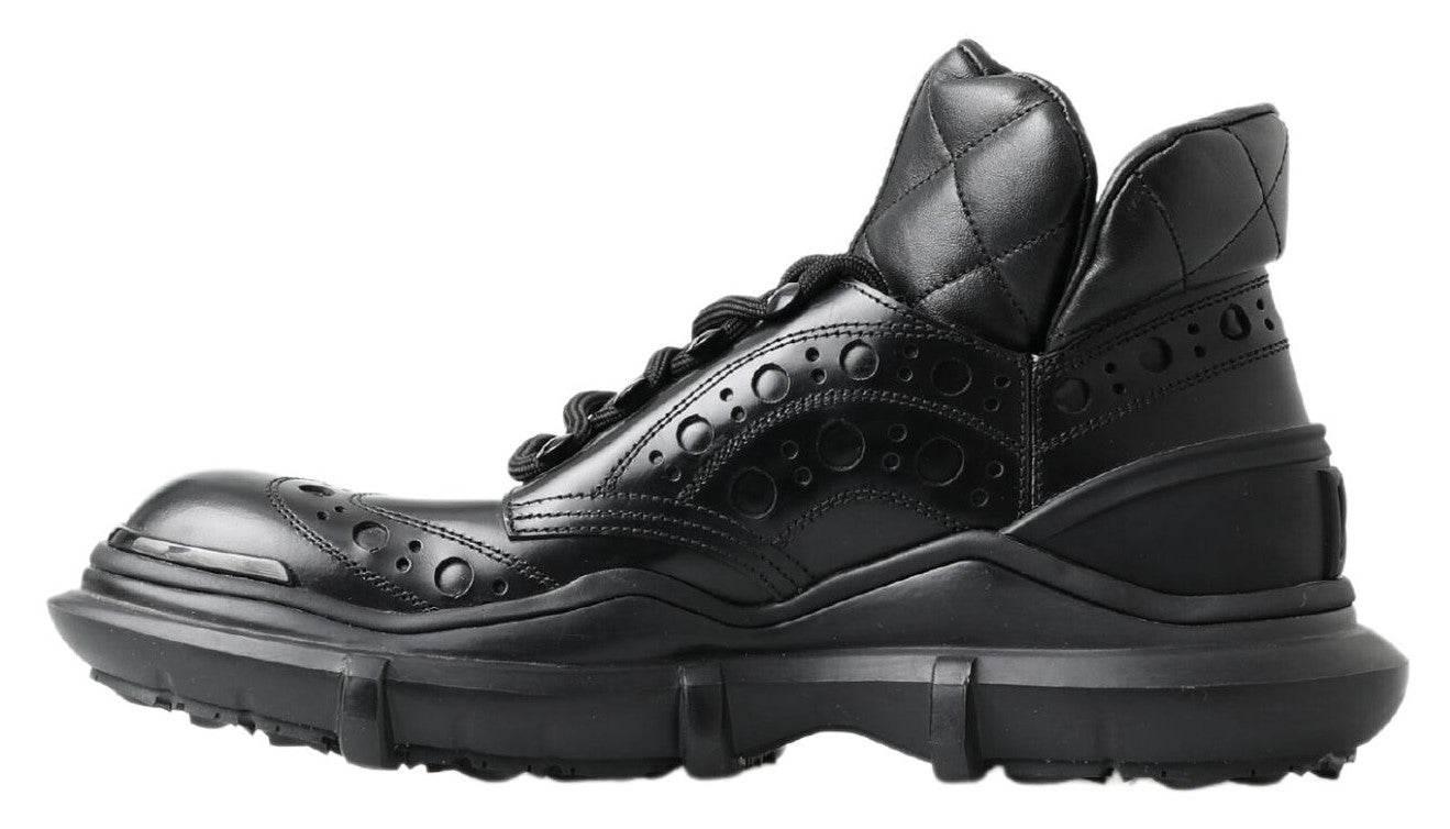 Dolce & Gabbana Elegant Black Leather Ankle Boots - Hilstor