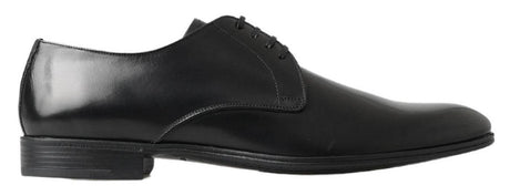 Dolce & Gabbana Classic Black Leather Derby Shoes - Hilstor