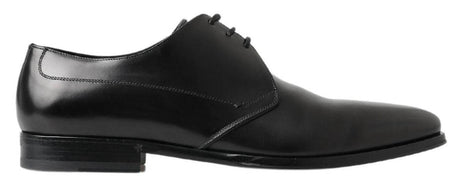 Dolce & Gabbana Classic Black Leather Derby Shoes - Hilstor