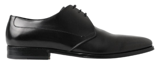 Dolce & Gabbana Classic Black Leather Derby Shoes - Hilstor