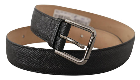 Dolce & Gabbana Black Calf Leather Brown Backend Belt - Hilstor