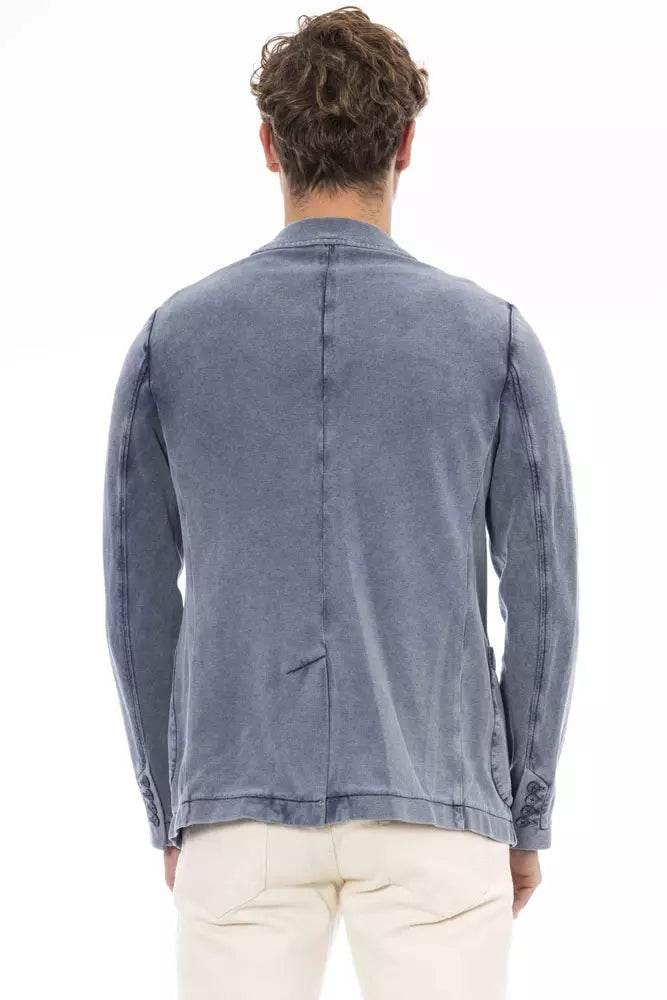 Distretto12 Blue Cotton Mens Blazer - Hilstor