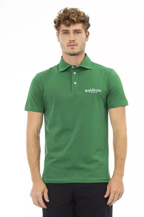 Baldinini Trend Green Cotton Men Polo - Hilstor