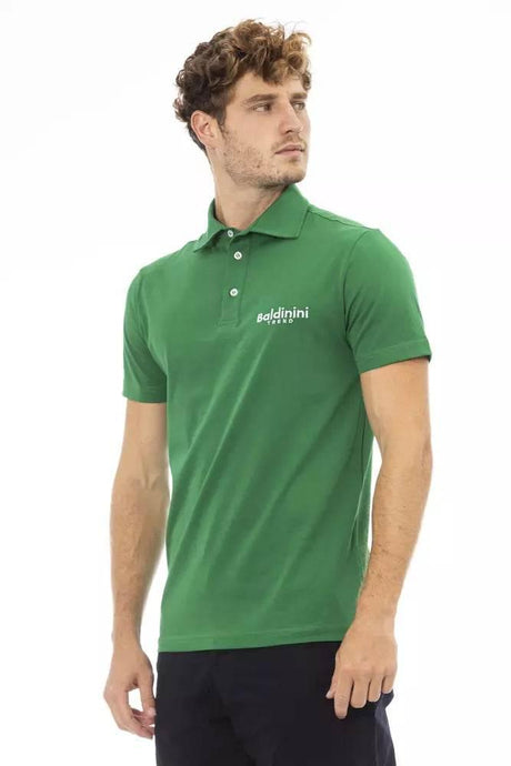 Baldinini Trend Green Cotton Men Polo - Hilstor