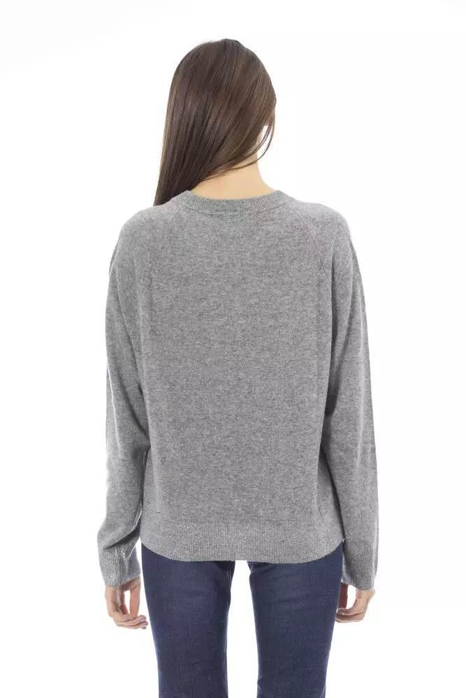 Baldinini Trend Gray Wool Women Sweater - Hilstor