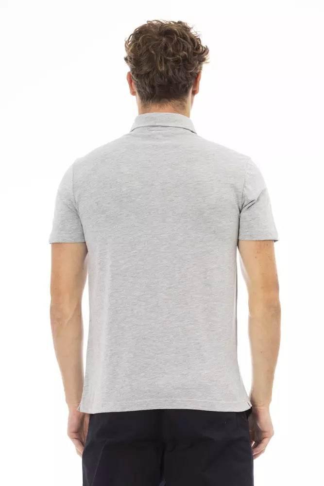 Baldinini Trend Gray Cotton Men Polo - Hilstor