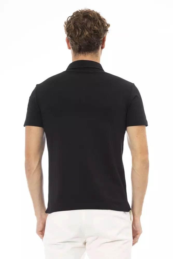 Baldinini Trend Black Cotton Men Polo Shirt - Hilstor