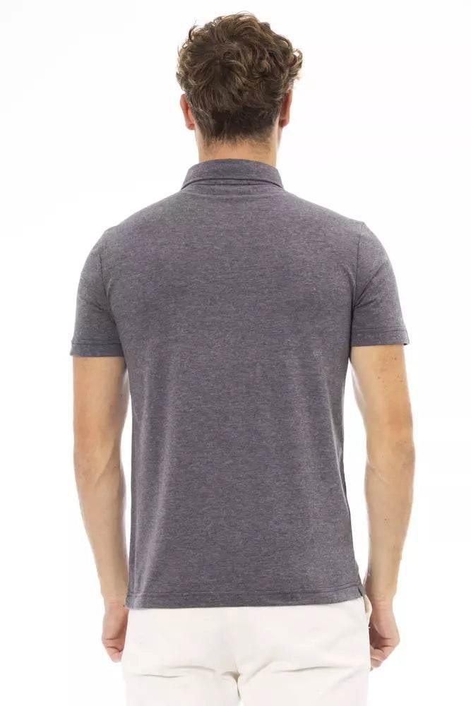 Baldinini Trend Gray Cotton Men Polo Shirt - Hilstor