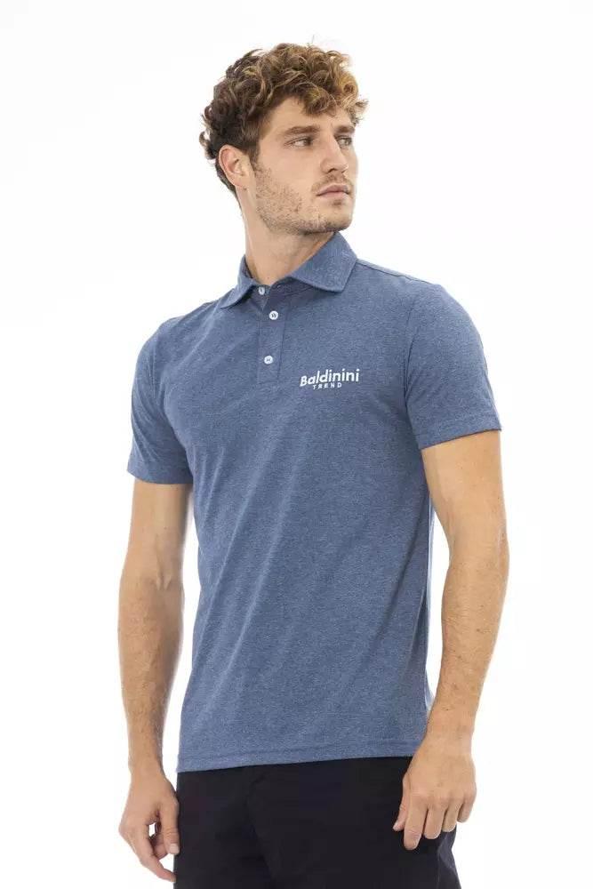 Baldinini Trend Blue Cotton Men Polo Shirt - Hilstor
