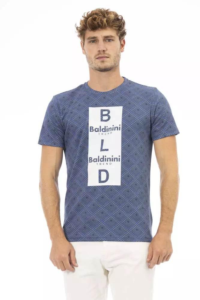 Baldinini Trend Blue Cotton Men T-Shirt - Hilstor