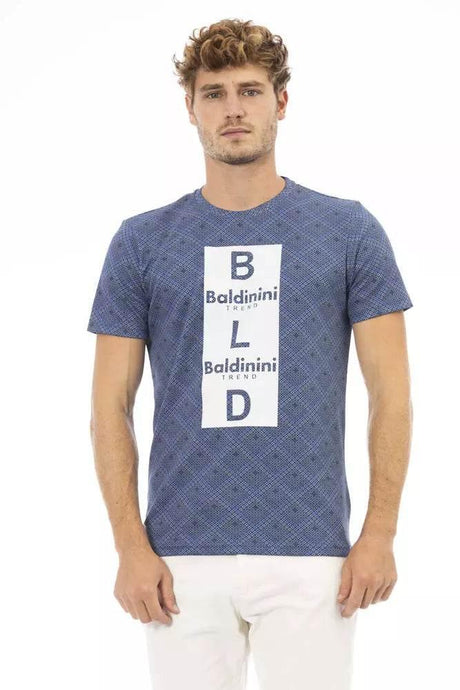 Baldinini Trend Blue Cotton Men T-Shirt - Hilstor
