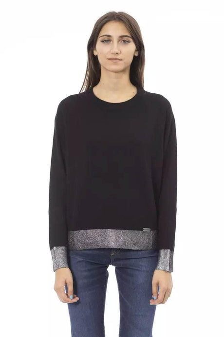 Baldinini Trend Black Wool Women Sweater - Hilstor