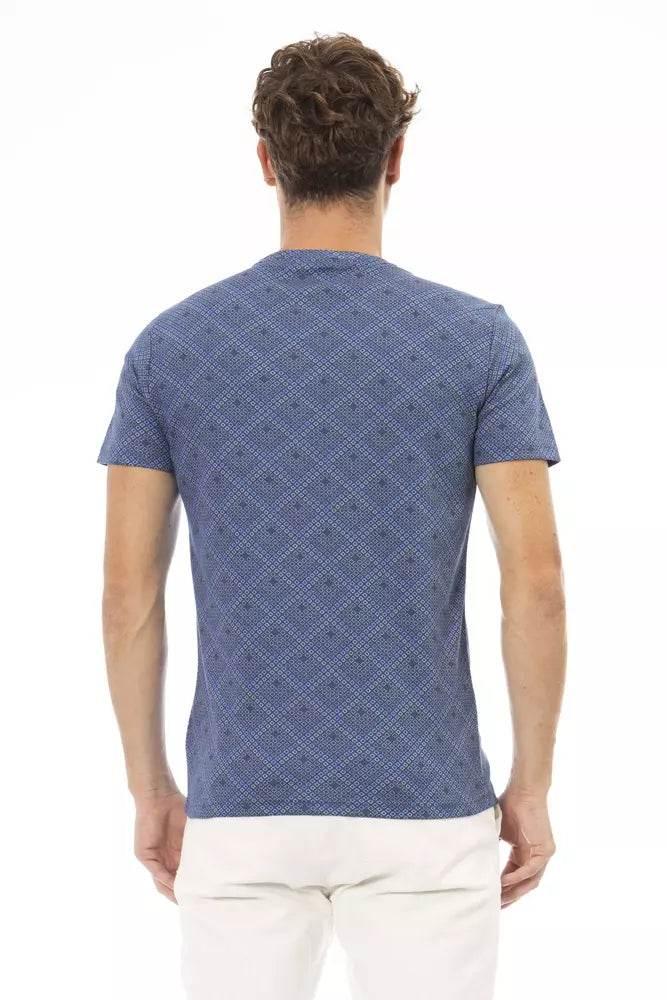 Baldinini Trend Blue Cotton Men T-Shirt - Hilstor