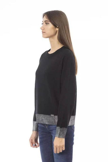 Baldinini Trend Black Wool Women Sweater - Hilstor