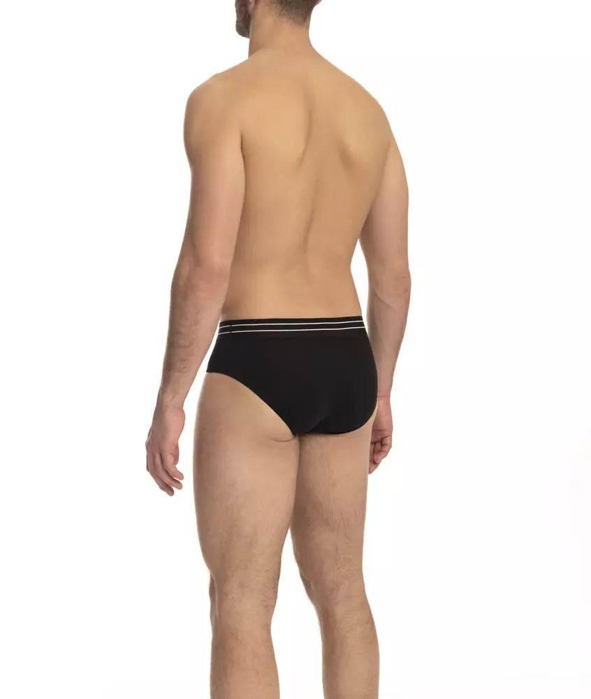 Cavalli Class Black Cotton Men Underwear Pack - Hilstor