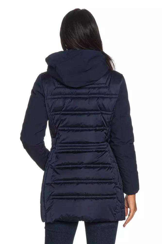 Yes Zee Blue Polyester Women's Jacket - Hilstor
