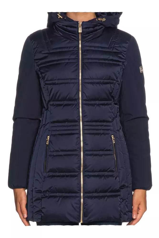 Yes Zee Blue Polyester Women's Jacket - Hilstor