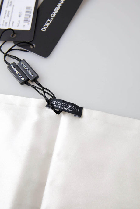 Dolce & Gabbana Elegant White Silk Cummerbund - Hilstor