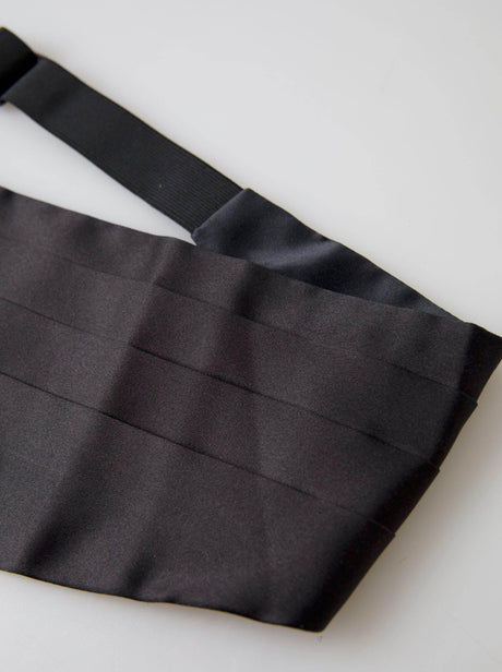 Dolce & Gabbana Elegant Black Silk Cummerbund - Hilstor