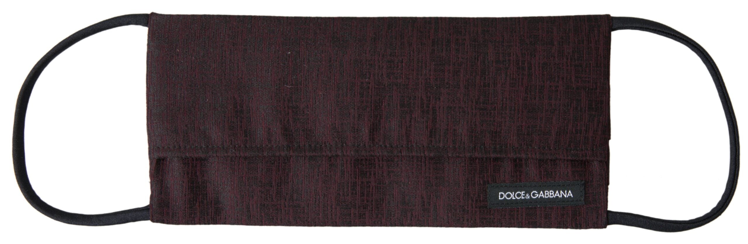 Dolce & Gabbana Maroon Plisseret Elastisk Ørerem Ansigtsmaske