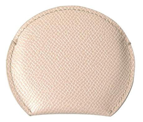 Dolce & Gabbana Elegant Calfskin Leather Hand Mirror Holder - Hilstor