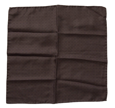 Dolce & Gabbana Elegant Silk Men's Square Scarf in Rich Brown - Hilstor