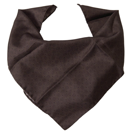 Dolce & Gabbana Elegant Silk Men's Square Scarf in Rich Brown - Hilstor