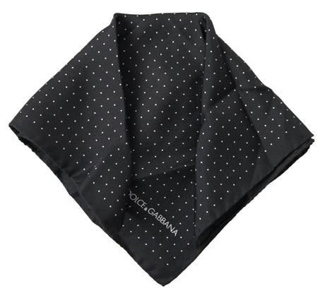 Dolce & Gabbana Elegant Silk Black Men's Square Scarf - Hilstor