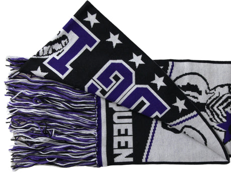 Dolce &amp; Gabbana Flerfarvet Uld DG Queen Wrap Frynser Halstørklæde