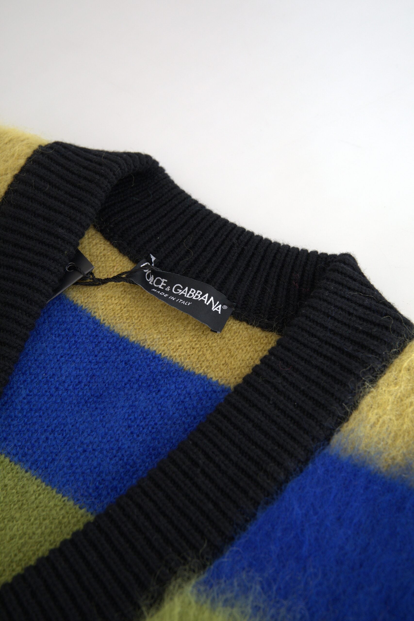 Dolce & Gabbana Multicolor V-hals Luksus Pullover Sweater